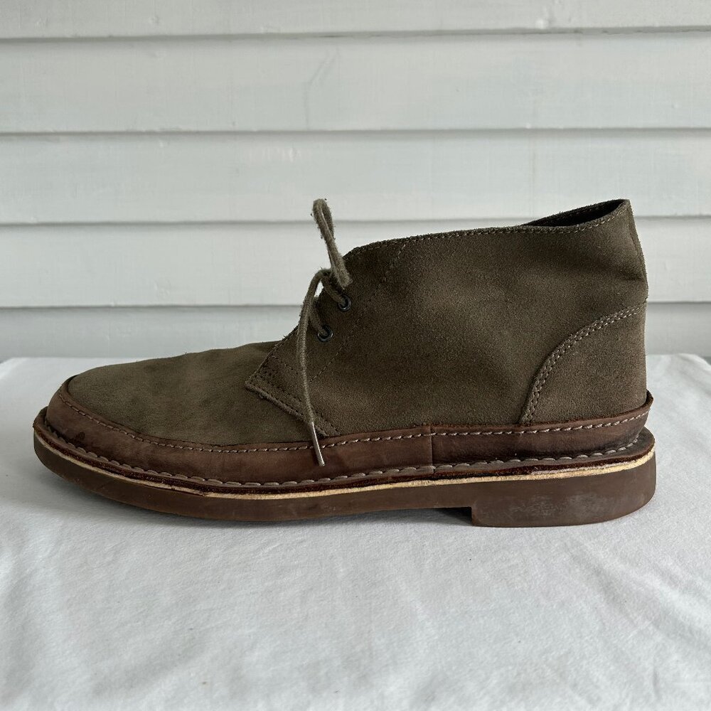 Clarks Bushacre Rand Chukka Boots Brown Leather Lace Up Mens Shoes 10M‎